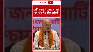 Amit Shah ने 2016 बंगाल चुनाव के पेश किए आंकड़े  |ABPLIVE