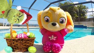 Learning The Alphabet in the Swimming Pool with Paw Patrol | Ellie Jr.