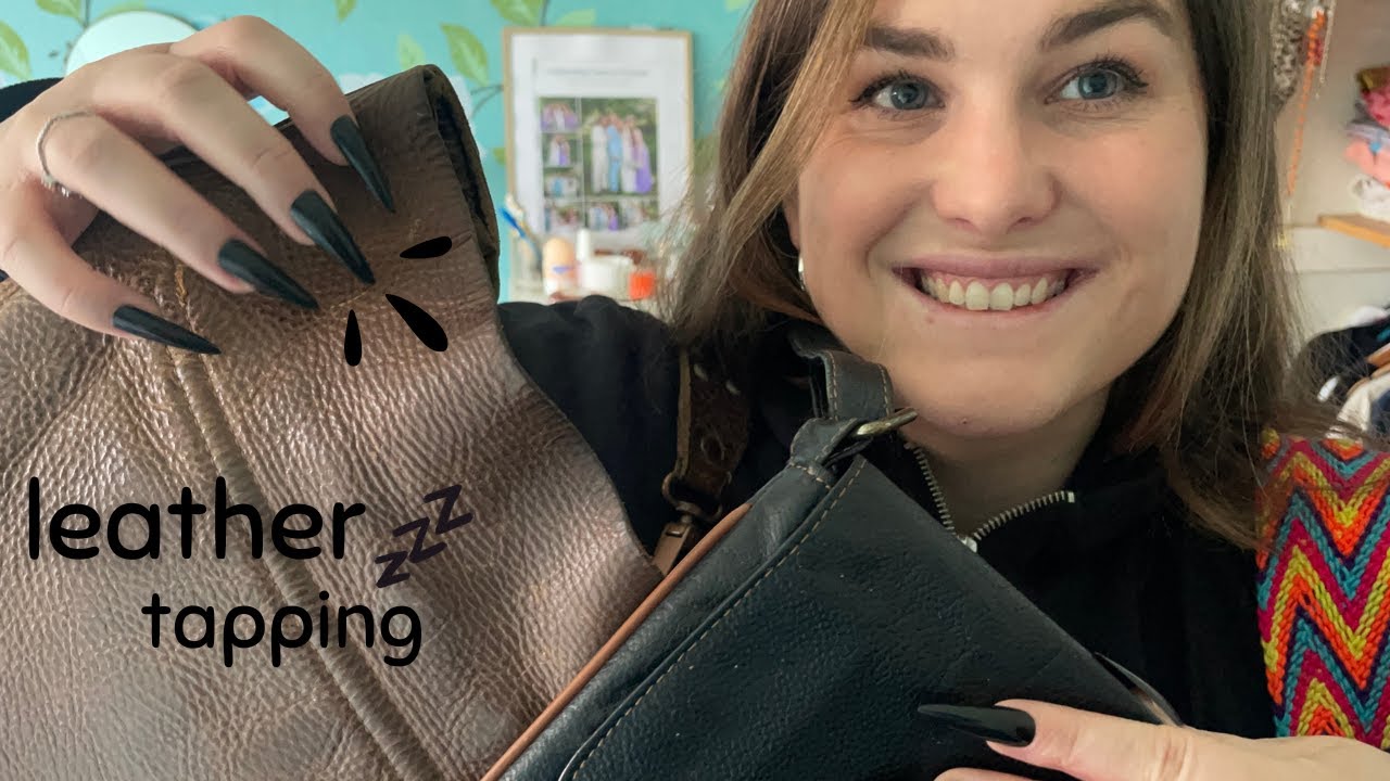 ASMR with Purses 🖤 Leather Tapping & Fabric Scratching (lofi)