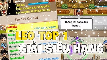 Ngọc Rồng Online - Leo Top 1 Siêu Hạng Sv8 Siêu Phẩm Mtzsky