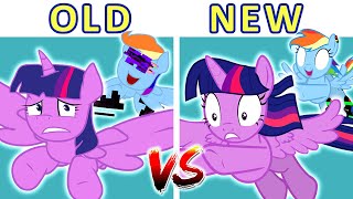 FNF' My Little Pony (OLD VS NEW) | Pibby Proliferation V1  One Missing Element V2 (Pibby/FNF Mod)
