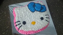 Cara menghias kue ulang tahun, Hello Kitty - Durasi: 7.23. 