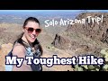 Solo Hiking The Flatiron in Arizona | The toughest hike I've ever done! | Superstition Mountains