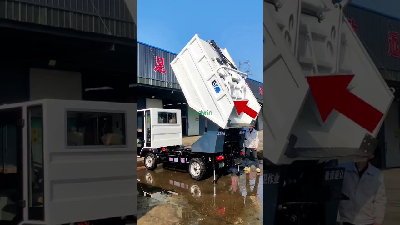 3CBM garbage truck electric-Whatsapp:8618637412903 Website:www.cngodwin.com