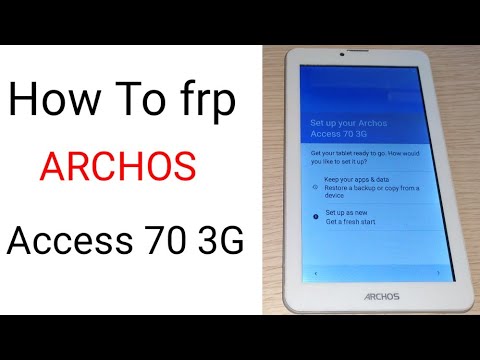 How To frp archos access 70 3G frp bypass.
