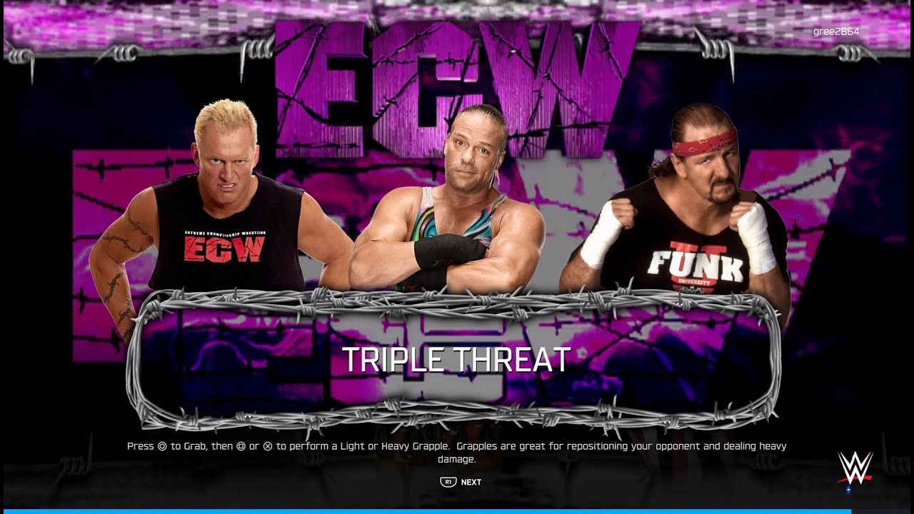 wwe2k25 RVD vs 더 샌드맨 vs 테리 펑크