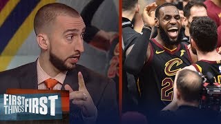 Nick and Cris react to LeBron's clutch shot in Game 3 vs Toronto | NBA | FIRST THINGS FIRST