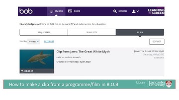 How to make a clip using BOB ( Box of Broadcasts )