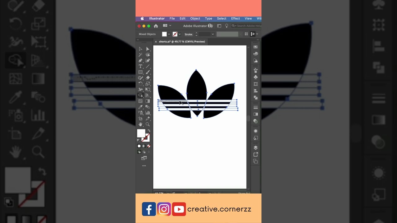 adidas logo design |Adobe illustrator | 