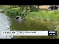 Pick-up truck recovered from lake