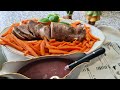Мясо в винно-вишнёвом соусе с морковью в Термомиксе. Thermomix Rezepte