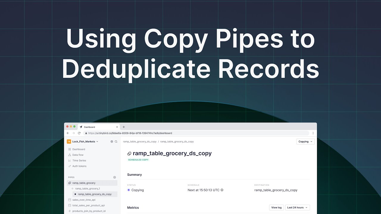 Use Copy Pipes to deduplicate records - YouTube