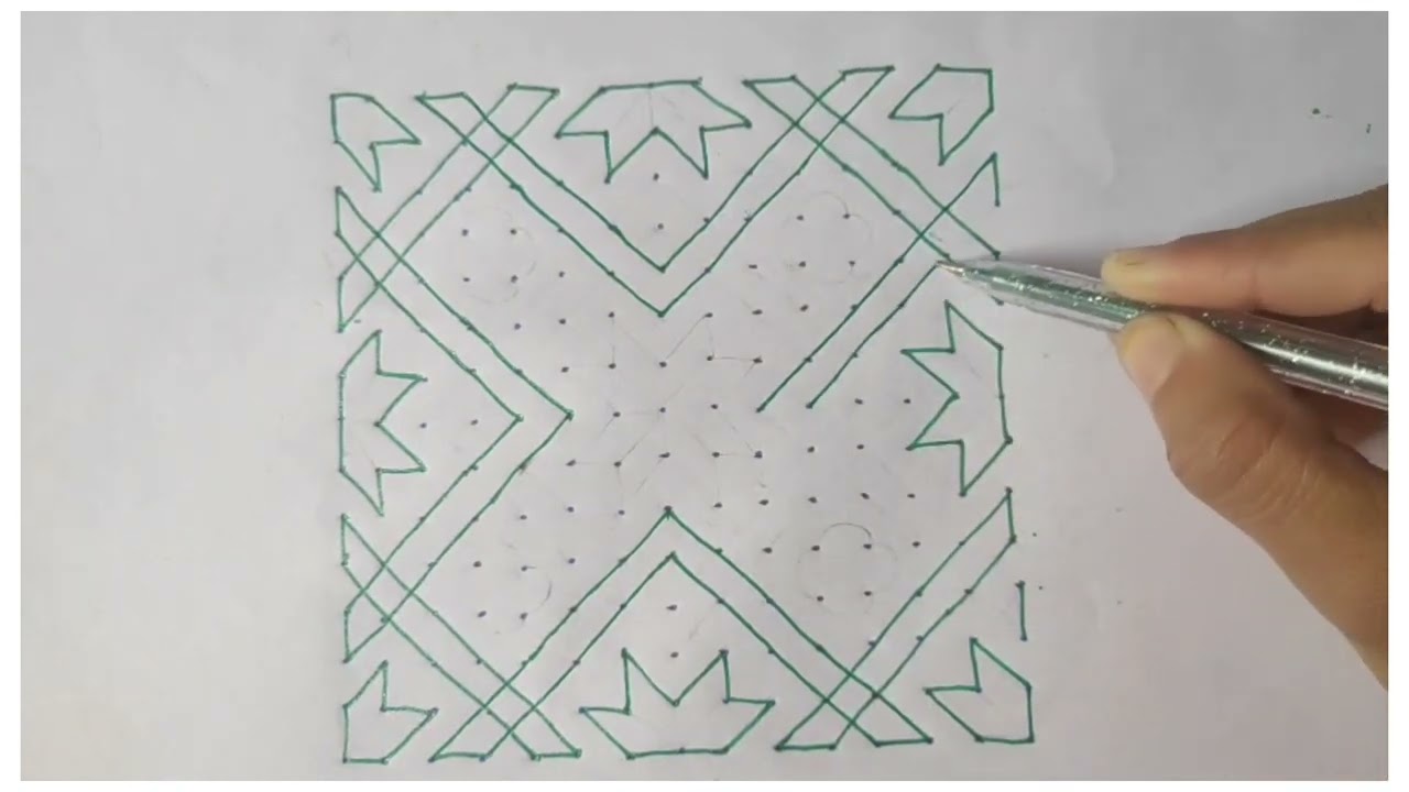 Best muggulu design 🏵️ simple rangoli designs l kolam design l easy drawing muggulu ll