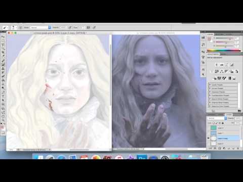 Crimson Peak Edith Cushing Digital Painting Timelapse