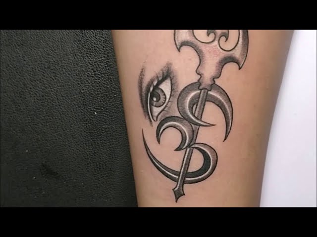 Trishul Tattoo Trishul Ta  Dev Tattoos  Tattoo Artist in Delhi India