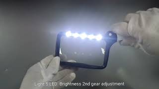 High power hand-held foldable portable magnifying glass 20x with LED light  for reading screenshot 2