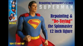Celebrity Spinmaster 12 inch SUPERMAN 2025 Figure Repaint Upgrade! Profile