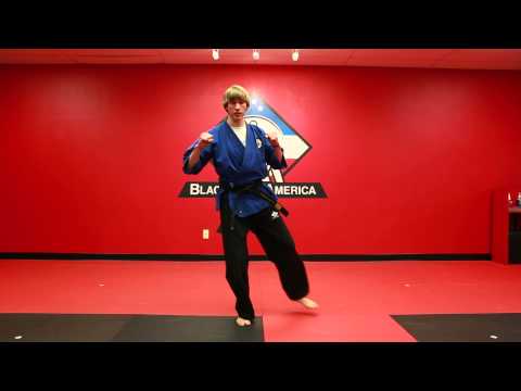 Flying spin kick