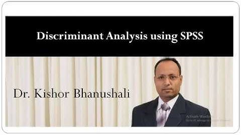 Discriminant Analysis using SPSS