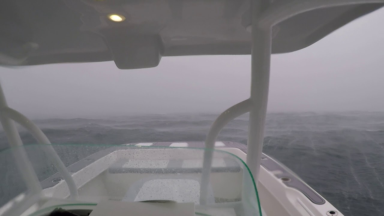 Twin Vee 310GF taking on some angry seas in the Gulf of Mexico