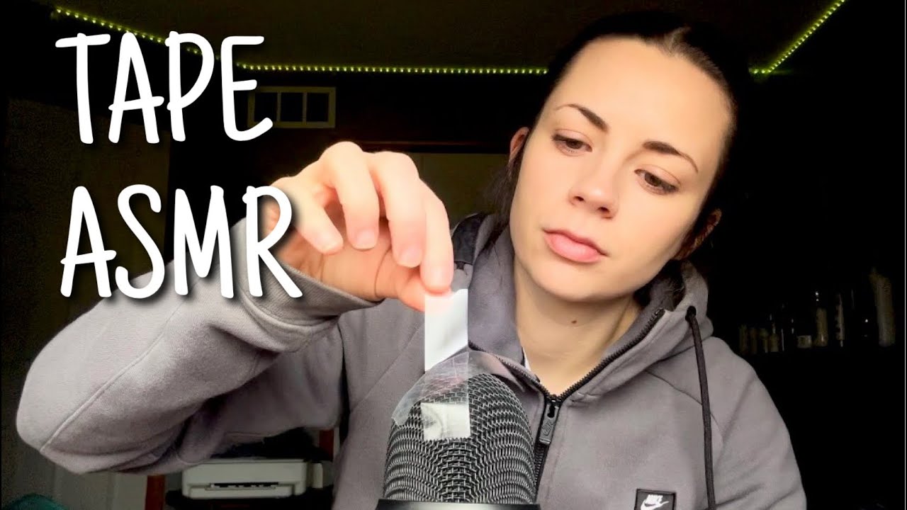 ASMR • Tape Sounds on the Microphone (Crunching & Crackling)
