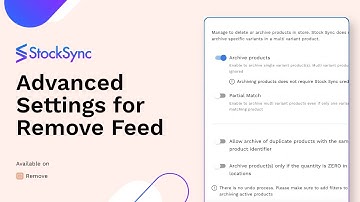 Mastering Advanced Settings: Remove Product Feed in Stock Sync | Inventory Management Tutorial