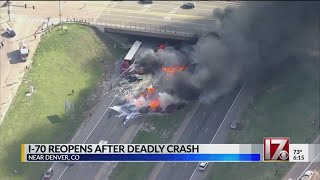 Trucker arrested in fiery interstate crash that killed 4