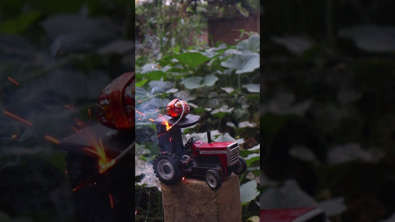 Big Bomb in Massey Ferguson Tractor || %100 ! Diwali Crackers Testing 2024 || 