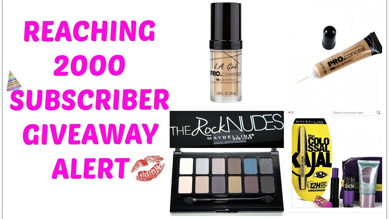 Giveaway Alert!!!! Reaching 2000 Subscribers | 2017
