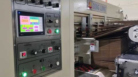 Flexo folder gluer inline machine . Shanghai Dinglong FFG