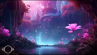 Pink Noise Forest | Enchanted Jungle Ambience Birds Meditation Bells Peaceful Music Deep Relaxation