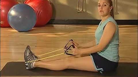 Seated row with resistance tubing