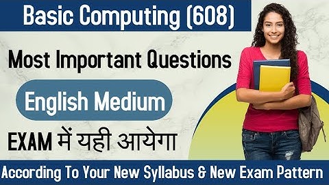Nios Class 10th Basic Computing (608) Most Important Question and Answer | H.K. NIOS #nios