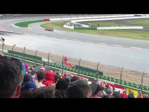 German F1 GP 2019 - Leclerc walks away as Lewis Hamilton crashes behind him!