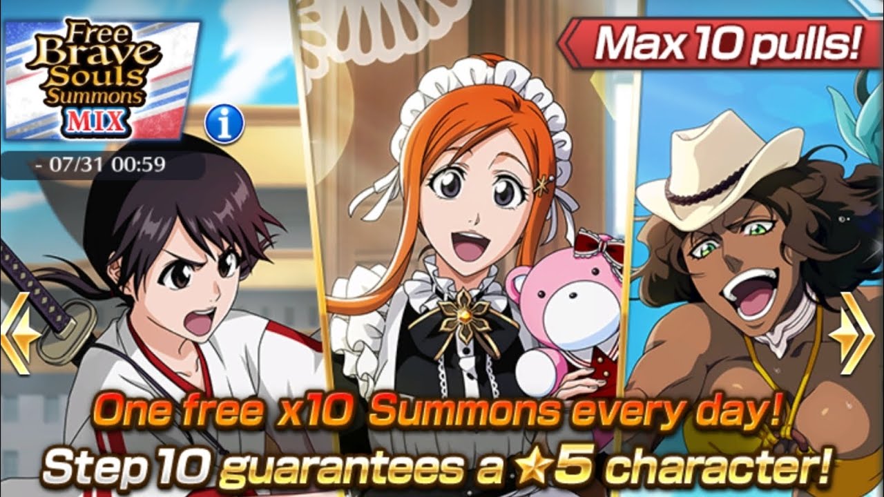 Free Brave Souls Summons Mix: Guaranteed 5 Star Step 5 And More! Bleach