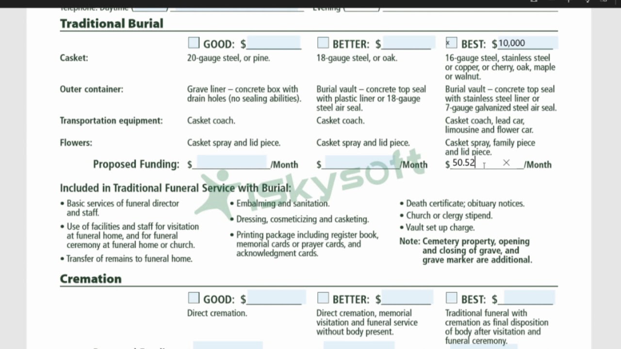 Funeral Consumer Guardian Society Form YouTube