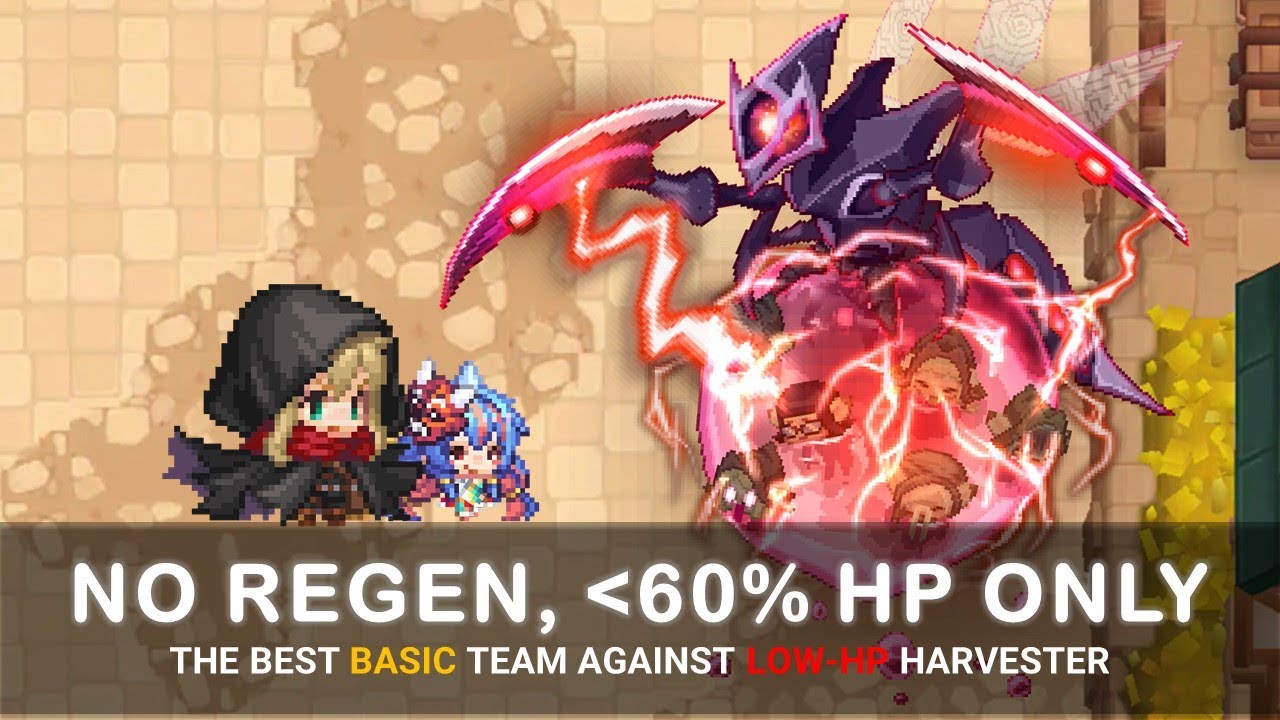 [Guardian Tales] Best Basic Team on Low HP Harvester GR72 Under Fire