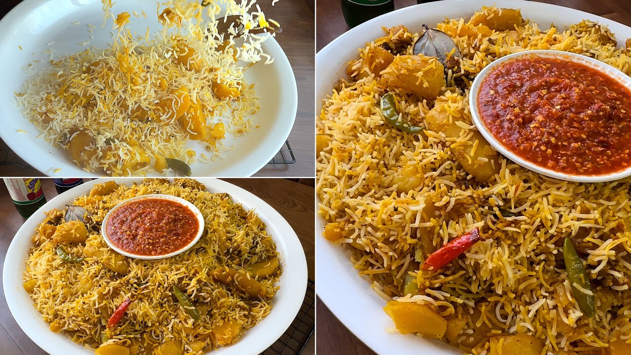 كبسة الارز مع البطاطس, الذ واطيب وجبة غدا اقتصادية✌🏻