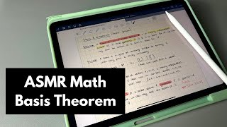 ASMR Math: Proving a theorem about bases | Linear Algebra | iPad writing | soft-spoken screenshot 5