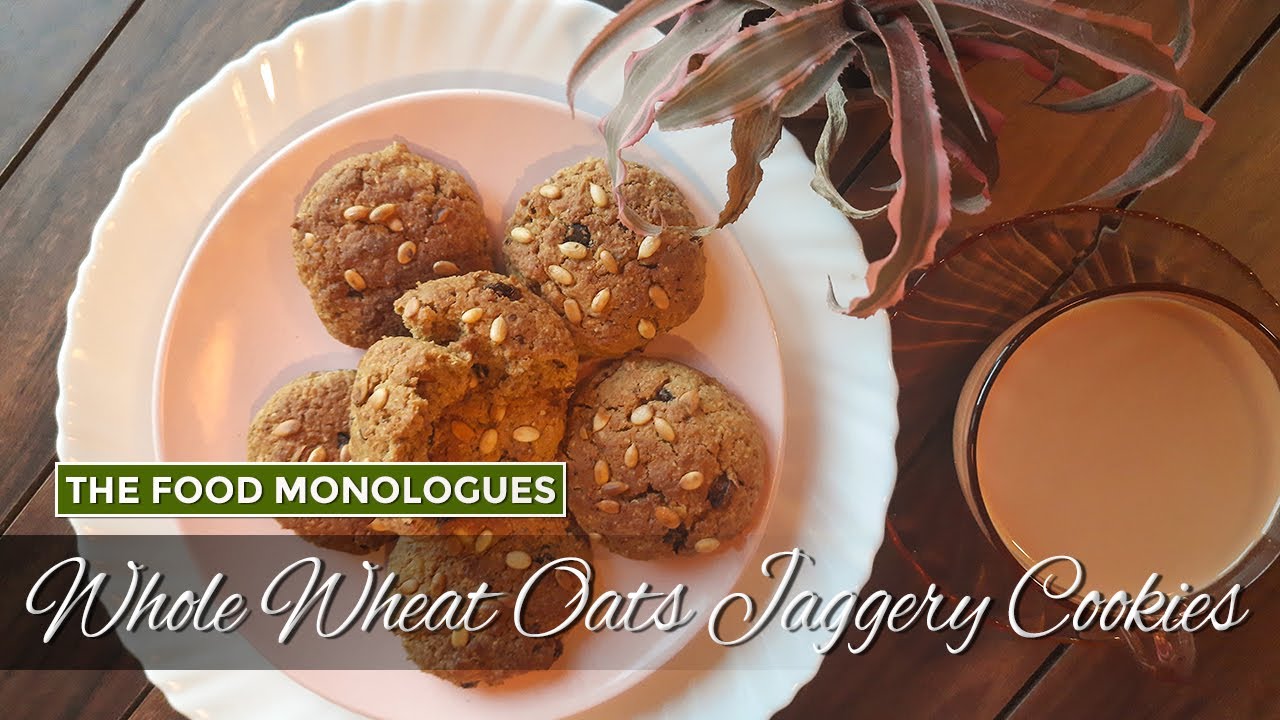 EGGLESS OATS WHOLE WHEAT JAGGERY COOKIES YouTube