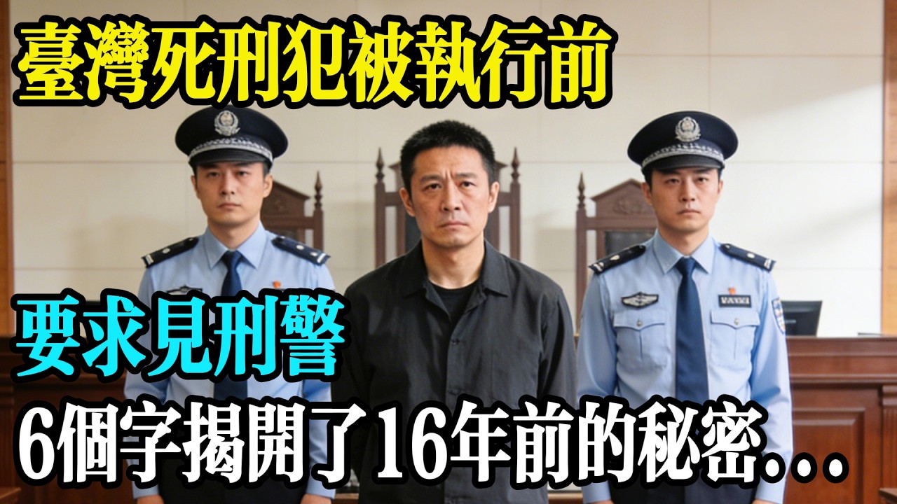 台灣死刑犯被執行前要求見刑警，6個字揭開了16年前的秘密...