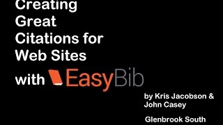 Creating Great Citations for Web Sites with EasyBib