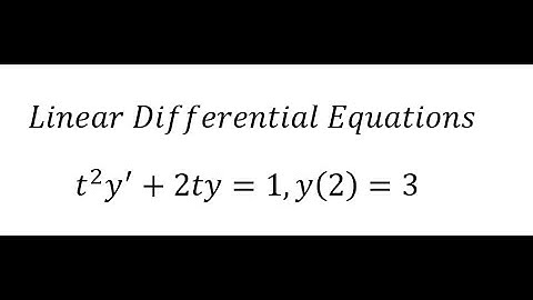 Calculus Help: Linear Differential Equations - t^2 y^