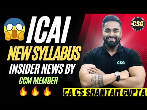 ICAI NEW COURSE I LATEST UPDATE I CCM Prakash Sharma #caexams #icai