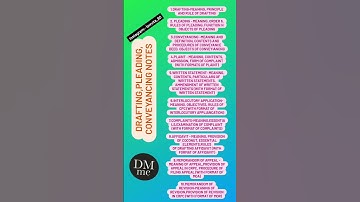 Drafting,Pleading Conveyancing subject notes pdf #lawvita #lawlectures