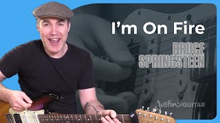 Vignette de la vidéo "How to play Im On Fire by Bruce Springsteen on guitar"