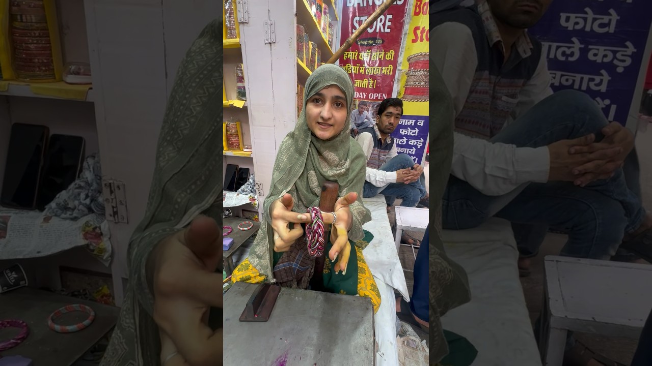 Hardworking Girl Making Handmade Bangles❤️👌☺️ #smile #humanity #trending #youtubeshorts