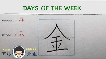 How to wite the kanji of the days of the week - JLPT N5 KANJI