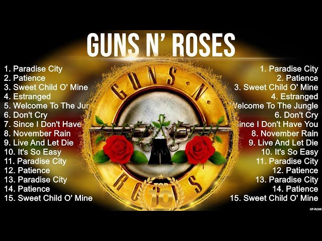 Guns N' Roses Greatest Hits ~ Best Songs Of 80s 90s Old
