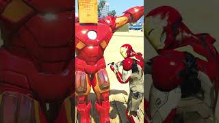 GTA V IRON MAN RESCUED CAPTAIN AMERICA FROM GAINT SPIDERS 😯 #shorts